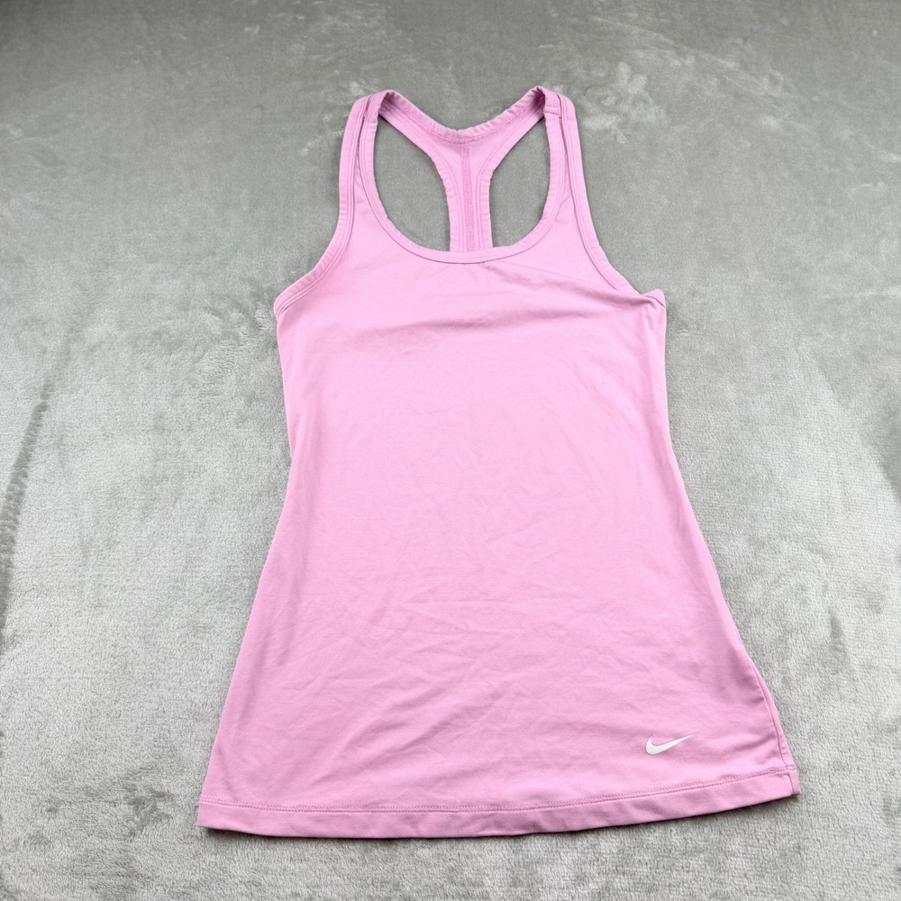 Nike Dri-FIT Pink Racerback Tank Top Women's XS Training Running Yoga Gym Active - Picture 1 of 9